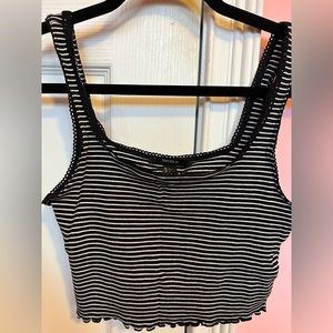 Striped cropped tank
